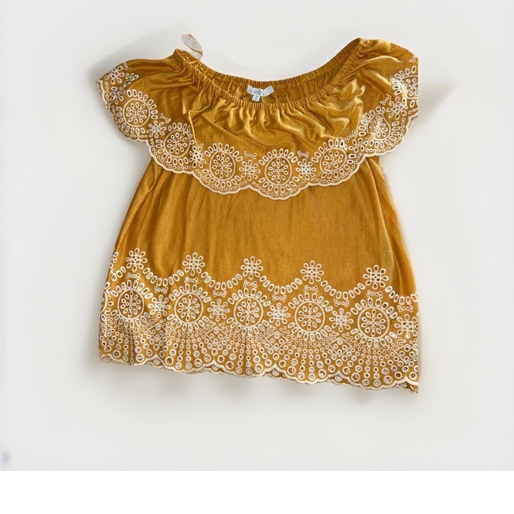 Fever Mustard Yellow Off-Shoulder Blouse
